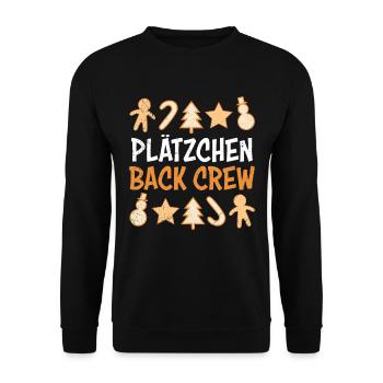 Plätzchen Back Crew Cookies Backliebhaber - Unisex Pullover - Schwarz - Vorne - Alina (178cm) & Michal (187cm)
