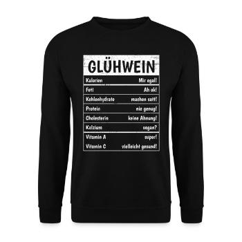 Weihnachtsmarkt GLÜHWEIN Glühweinstand X-Mas - Unisex Pullover - Schwarz - Vorne - Alina (178cm) & Michal (187cm)