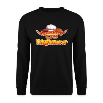 Teigflüsterer Backliebhaber Backfans Backen - Unisex Pullover - Schwarz - Vorne - Alina (178cm) & Michal (187cm)