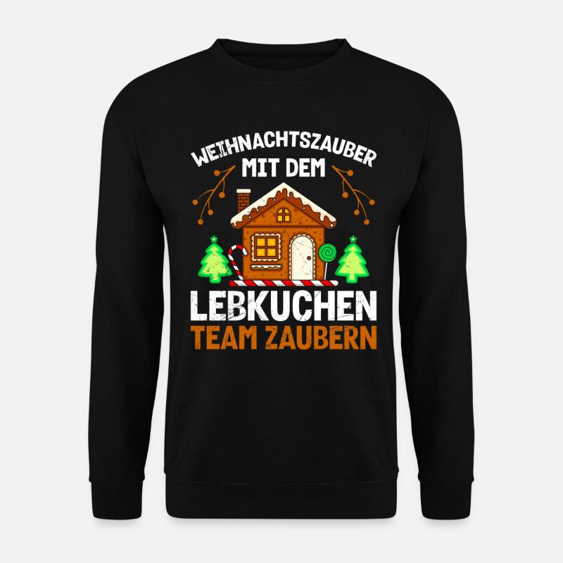 Weihnachtszauber mit dem Lebkuchen Team Zaubern - Unisex Pullover - Schwarz