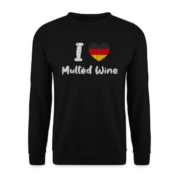 Deutschland I Liebe Deutschen Glühwein X-Mas - Unisex Pullover - Schwarz - Vorne - Alina (178cm) & Michal (187cm)