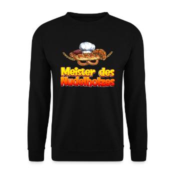 Bäcker Meister des Nudelholzes Backstube Backteig - Unisex Pullover - Schwarz - Vorne - Alina (178cm) & Michal (187cm)