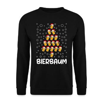 Biertrinker Bierbaum Weihnachtsbaum Bierfan - Unisex Pullover - Schwarz - Vorne - Alina (178cm) & Michal (187cm)