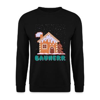 Lebkuchenhaus Bauherr Lebkuchengebäck Backen - Unisex Pullover - Schwarz - Vorne - Alina (178cm) & Michal (187cm)