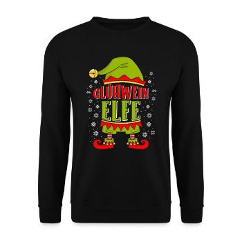 Glühwein Elfe Weihnachtsmarkt Glühweintrinker - Unisex Pullover - Schwarz - Vorne - Alina (178cm) & Michal (187cm)
