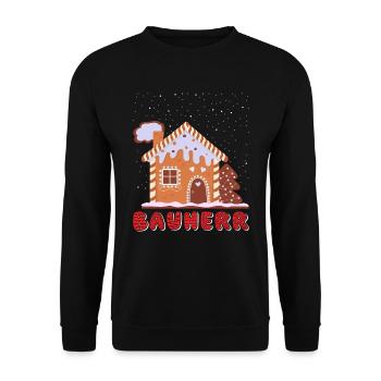Lebkuchenhaus Bauherr Lebkuchengebäck Backen - Unisex Pullover - Schwarz - Vorne - Alina (178cm) & Michal (187cm)
