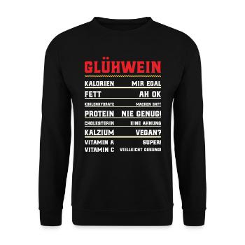 Glühwein Nährstoffe Weihnachtsmarkt Glühweinstand - Unisex Pullover - Schwarz - Vorne - Alina (178cm) & Michal (187cm)