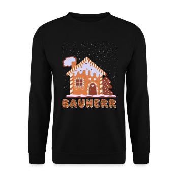 Lebkuchenhaus Bauherr Lebkuchengebäck Backen - Unisex Pullover - Schwarz - Vorne - Alina (178cm) & Michal (187cm)