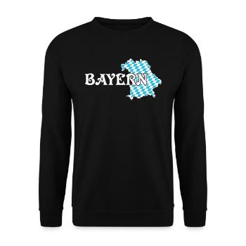 Bayern Bayerische Flagge Weiß Blau München Shirt - Unisex Pullover - Schwarz - Vorne - Alina (178cm) & Michal (187cm)
