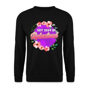 Rentnerin Seit 2024 im Ruhestand Renteneintritt - Unisex Pullover - Schwarz - Vorne - Alina (178cm) & Michal (187cm)