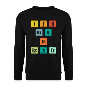 Rentenbeginn Ich bin in Rente PC Zocker Rentner - Unisex Pullover - Schwarz - Vorne - Alina (178cm) & Michal (187cm)