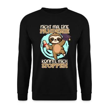Masterabschluss Nicht mal eine Pandemie Abschluss - Unisex Pullover - Schwarz - Vorne - Alina (178cm) & Michal (187cm)