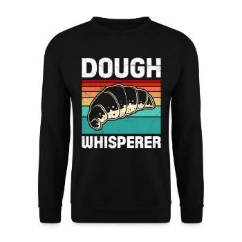 Dough Whisperer Baking Lover Baking Bakery - Unisex Sweatshirt - black - Front - Alina (178cm) & Michal (187cm)