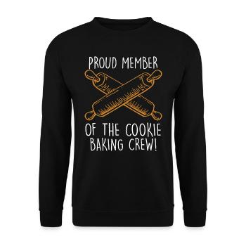 Baker est fier d’être membre de l’équipe de cuisson des biscuits ! - Sweat-shirt Unisexe - noir - Devant - Alina (178cm) & Michal (187cm)