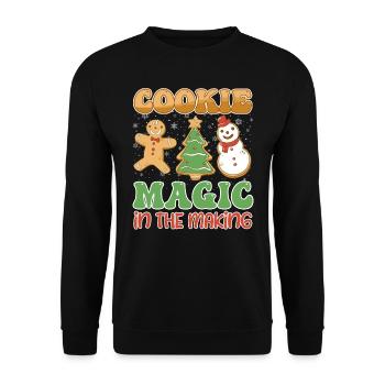 Cookie Magic in the Making Plätzchen Backfans - Unisex Sweatshirt - black - Front - Alina (178cm) & Michal (187cm)