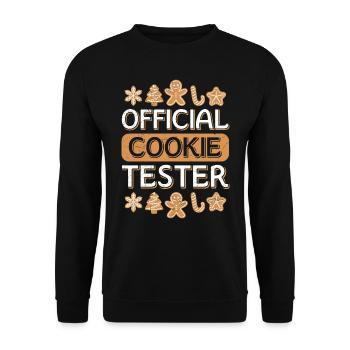 Official Cookie Tester Christmas Cookies - Unisex Sweatshirt - black - Front - Alina (178cm) & Michal (187cm)