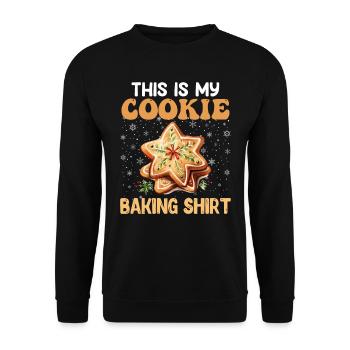 Bakery This Is My Place Baking Shirt Cookies - Unisex Sweatshirt - black - Front - Alina (178cm) & Michal (187cm)