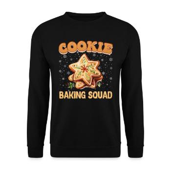 Cookie Baking Squad Christmas Cookie Baker - Unisex Sweatshirt - black - Front - Alina (178cm) & Michal (187cm)