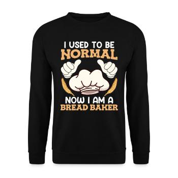 Boulanger J’avais l’habitude d’être Normal Now Bread Baker - Sweat-shirt Unisexe - noir - Devant - Alina (178cm) & Michal (187cm)