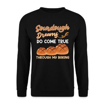 Les rêves de cuisson au levain deviennent réalité Baker - Sweat-shirt Unisexe - noir - Devant - Alina (178cm) & Michal (187cm)