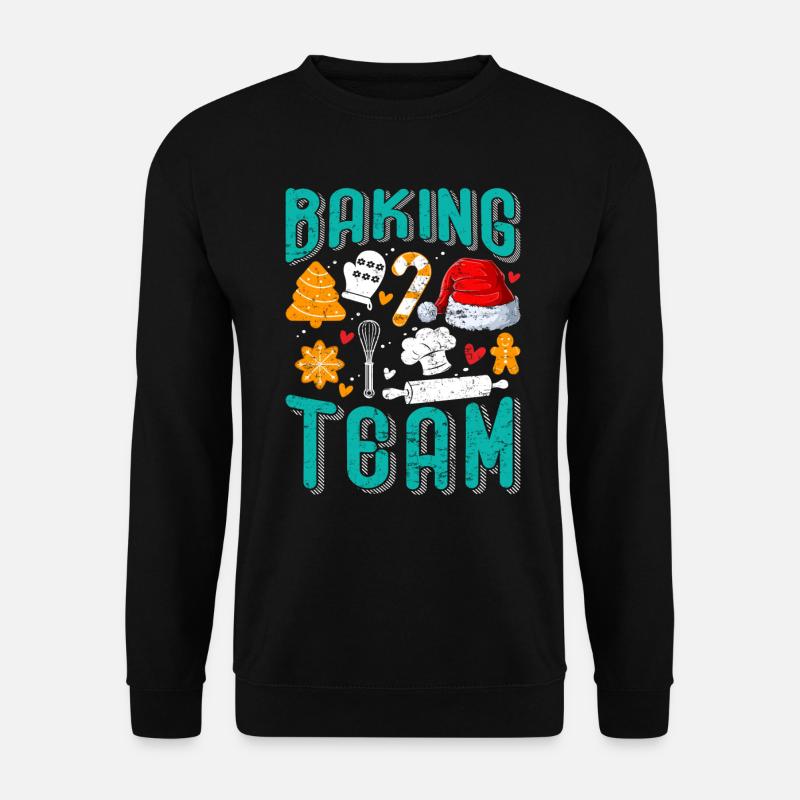 Baking Team Weihnachten Plätzchen Backen - Unisex Pullover - Schwarz