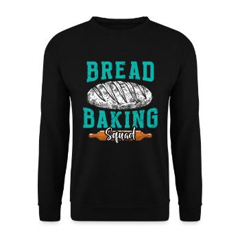 Bread Baking Squad Bread Baking Love Bread Baker - Unisex Sweatshirt - black - Front - Alina (178cm) & Michal (187cm)