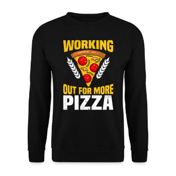 Lose weight for more pizza pizza lovers pizza - Unisex Sweatshirt - black - Front - Alina (178cm) & Michal (187cm)