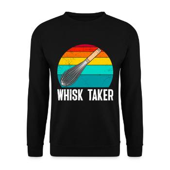 Baker Whisk Taker Whisk Baking Lover - Unisex Sweatshirt - black - Front - Alina (178cm) & Michal (187cm)