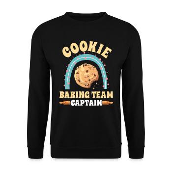 Cookie Baking Team Captain Baking Lover Dough - Unisex Sweatshirt - black - Front - Alina (178cm) & Michal (187cm)