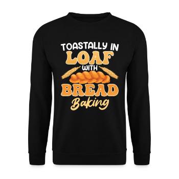 Brotbacken grillé dans un pain avec cuisson du pain - Sweat-shirt Unisexe - noir - Devant - Alina (178cm) & Michal (187cm)