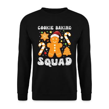 Gingerbread Biscuits Cookie Baking Squad Christmas - Unisex Sweatshirt - black - Front - Alina (178cm) & Michal (187cm)