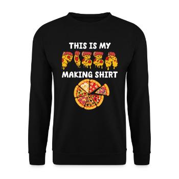 Pizza Baking C’est ma chemise de fabrication de pizza - Sweat-shirt Unisexe - noir - Devant - Alina (178cm) & Michal (187cm)