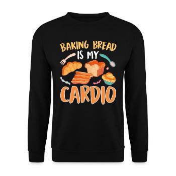 Baking Is My Cardio Bread Baker Baking Lover - Unisex Sweatshirt - black - Front - Alina (178cm) & Michal (187cm)
