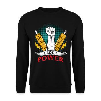 Bread Baker Flour Power Baking Baking Lovers - Unisex Sweatshirt - black - Front - Alina (178cm) & Michal (187cm)