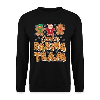 Baking Team Cookie Baking Lover Baking - Unisex Sweatshirt - black - Front - Alina (178cm) & Michal (187cm)