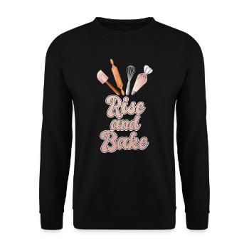 Amateurs de boulangerie Rise and Bake - Sweat-shirt Unisexe - noir - Devant - Alina (178cm) & Michal (187cm)