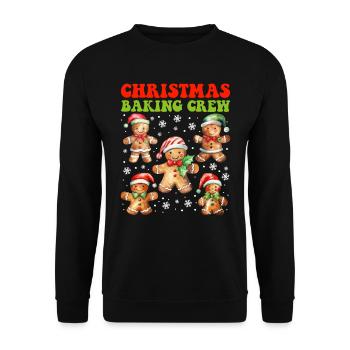 Christmas Baking Fans Christmas Baking Crew - Unisex Sweatshirt - black - Front - Alina (178cm) & Michal (187cm)