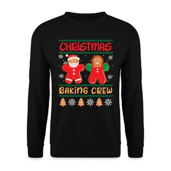 Christmas Back Team Cookies Baking Lovers - Unisex Sweatshirt - black - Front - Alina (178cm) & Michal (187cm)