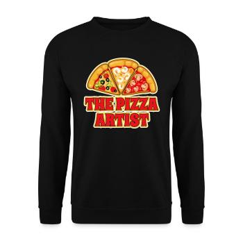 Pizzabäcker Der Pizza Artist Backliebhaber Pizza - Unisex Pullover - Schwarz - Vorne - Alina (178cm) & Michal (187cm)