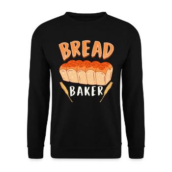 Bread Baker Baking Lovers Baking Bread Dough - Unisex Sweatshirt - black - Front - Alina (178cm) & Michal (187cm)