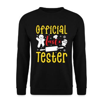 Cookie Official Taste Tester les biscuits de Noël - Sweat-shirt Unisexe - noir - Devant - Alina (178cm) & Michal (187cm)