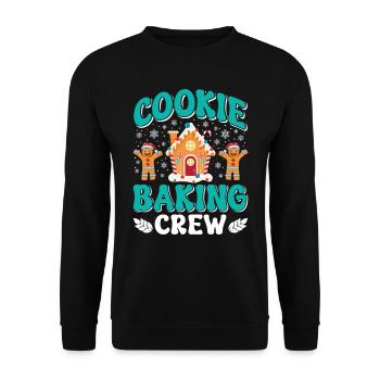 Christmas Biscuits Cookie Baking Crew Baking Fans - Unisex Sweatshirt - black - Front - Alina (178cm) & Michal (187cm)
