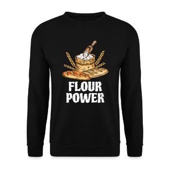 Bread Bakery Flour Power Baking Lovers - Unisex Sweatshirt - black - Front - Alina (178cm) & Michal (187cm)