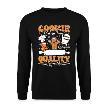 Cookie Baking Cookie Quality Inspector - Unisex Sweatshirt - black - Front - Alina (178cm) & Michal (187cm)