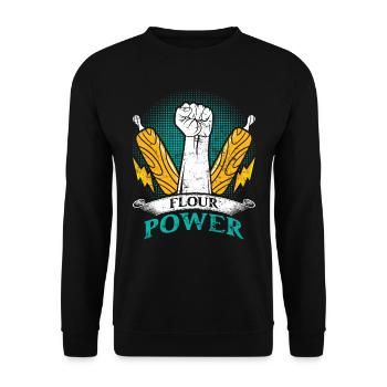 Bread Baker Flour Power Baking Baking Lovers - Unisex Sweatshirt - black - Front - Alina (178cm) & Michal (187cm)