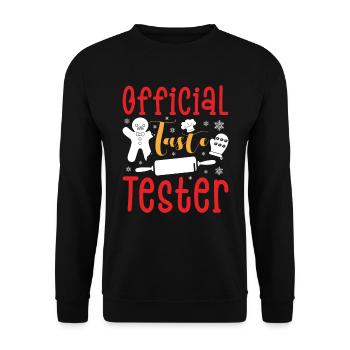 Cookie Official Taste Tester les biscuits de Noël - Sweat-shirt Unisexe - noir - Devant - Alina (178cm) & Michal (187cm)