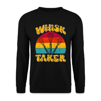 Bäcker Whisk Taker Backliebhaber Backen Teig - Unisex Pullover - Schwarz - Vorne - Alina (178cm) & Michal (187cm)
