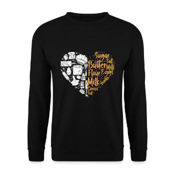Amateurs de pâtisserie Passion Fans de pâtisserie - Sweat-shirt Unisexe - noir - Devant - Alina (178cm) & Michal (187cm)