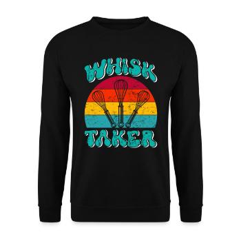 Bäcker Whisk Taker Backliebhaber Backen Teig - Unisex Pullover - Schwarz - Vorne - Alina (178cm) & Michal (187cm)