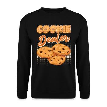 Cookie Dealer Bakery Baking Lovers Baking - Unisex Sweatshirt - black - Front - Alina (178cm) & Michal (187cm)